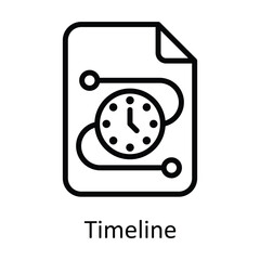 Timeline vector  outline Icon Design illustration. Time Management Symbol on White background EPS 10 File