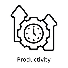 Productivity  vector  outline Icon Design illustration. Time Management Symbol on White background EPS 10 File
