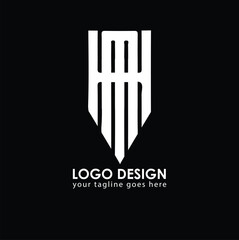 HM MH Logo Design, Creative Minimal Letter MH HM Monogram