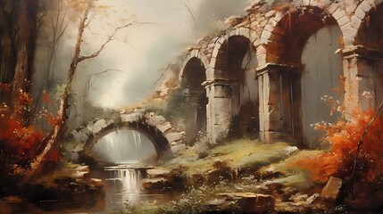 Naklejka premium Ancient ruins