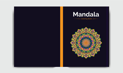 Mandala Coloring Book Cover Design for Adults