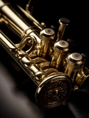 Naklejka premium close up of a trumpet