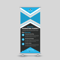 Creative marketing business roll up banner design template for your company