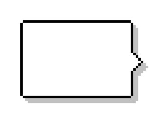 Obraz premium シンプルな吹き出しのドット絵