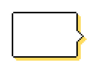 Obraz premium シンプルな吹き出しのドット絵