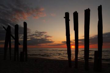 Zachód słońca nad Morzem Bałtyckim