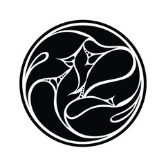 Floral Vintage Design Element in Paisley Style. Decorative Composition with Natural Motifs. Abstract Ornate Art. Complex Ornament. Vector Contour Illustration