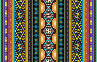 tribal ethnic themes geometric seamless background with a Peruvian american indigenous pattern. Textile print with rich native American tribal themes in an ethnic traditional style. Clothing 