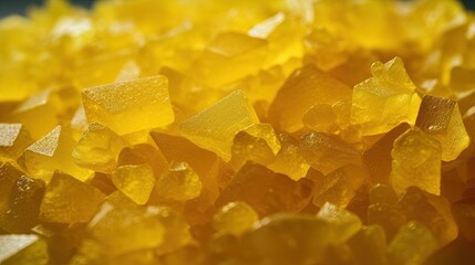  a close up of a bunch of yellow sugar cubes.  generative ai