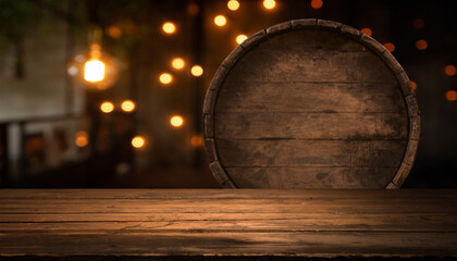 Wine casks at the winery. Stacked Wine barrels at the german winery.