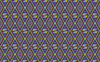 Geometric ethnic oriental seamless pattern traditional Design for background,carpet,wallpaper,clothing,wrapping,Batik,fabric,Vector,illustration,embroidery style.