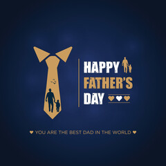 Happy Father's Day celebration concept Vector Illustration, Happy Fathers Day Social Media Banner   - obrazy, fototapety, plakaty