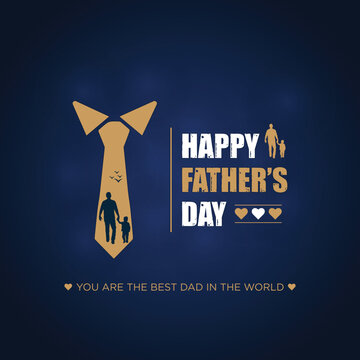 Happy Father's Day celebration concept Vector Illustration, Happy Fathers Day Social Media Banner  