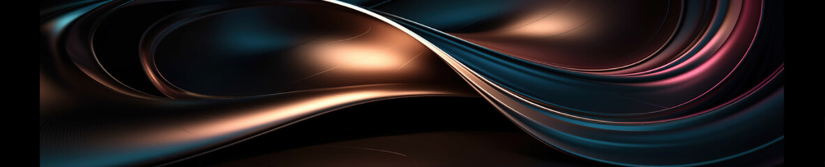 Metal curve object background,created with generative ai tecnology.
