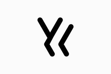 Letter Initial YL Logo Design 