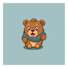 Obraz na płótnie Canvas teddy bear toy vector isolated cartoon icon