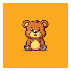 teddy bear toy vector isolated cartoon icon