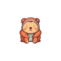 teddy bear toy vector isolated cartoon icon