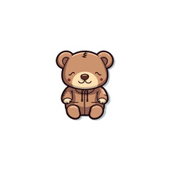 Obraz na płótnie Canvas teddy bear toy vector isolated cartoon icon