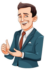 Business man cartoon character