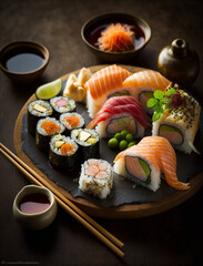 delicious fresh gourmet sushi