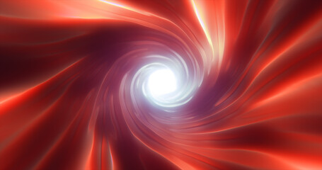 Obraz premium Abstract red energy tunnel twisted swirl of cosmic hyperspace magical bright glowing futuristic hi-tech with blur and speed effect background