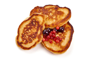 Delicious pancakes, isolated on white background. High resolution image.