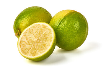 Fresh Lime, isolated on white background.
