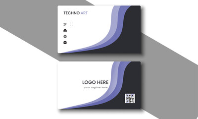 Modern corporate Design. illustration print template. Modern shape with abstract silver line. Business Card Layout with blue.