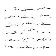 
set of hand-drawn curved line vectors, border lines shape, doodle line stroke vectors, Curl Line Vectors, curve directional symbols Vector illustrations, calligraphic curve flourish line vector

