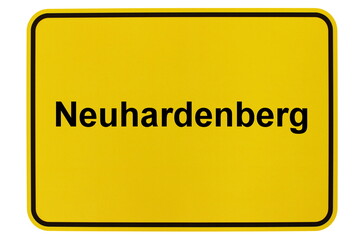Illustration eines Ortsschildes der Gemeinde Neuhardenberg in Brandenburg