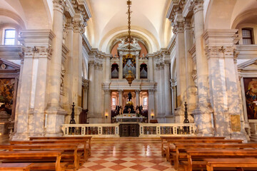 Interiors of San Giorgio Maggiore church, Venice, Italy