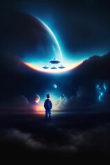 Fototapeta premium Alien home coming