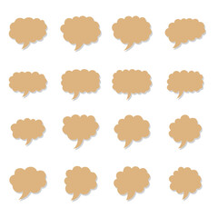 Speech bubble icon set isolated vector illustration on white background.