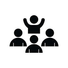 Team Building Icon design. team coaching icon. isolated on white background. vector illustration