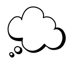 Cute Speech Bubble In Doodle Style 