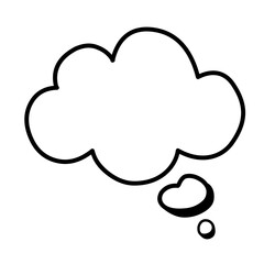 Cute Speech Bubble In Doodle Style 