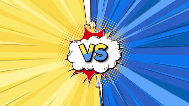 Versus Comic Text and Layout Background with Dynamic Motion Graphic
