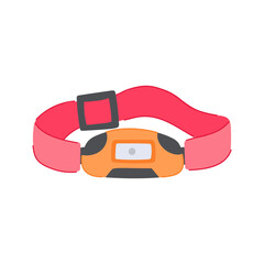 electric headlamp flashlight cartoon. bright camp, head hiking electric headlamp flashlight sign. isolated symbol vector illustration