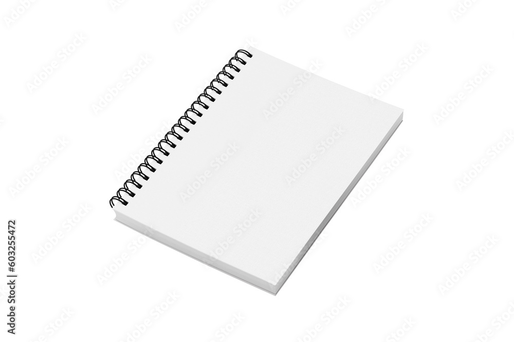 Poster empty blank spiral notebook mockup, with place for your image, text or corporate identity. empty moc