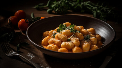gnocchi pasta with cheese 