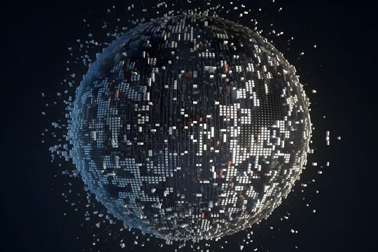 visualisation of big data system, conceptual creative representaion, ai tools generated image