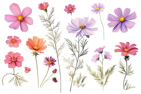 Attractive and classy image of cosmos flowers generated by AI