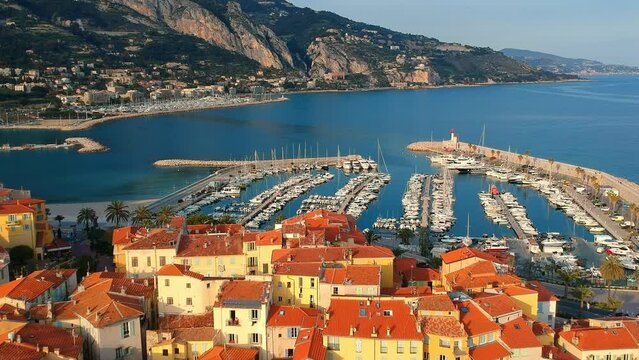 Panorama of Menton, Cote d'Azur, France, South Europe, French riviera