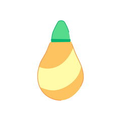 mother nasal aspirator cartoon. suction infant, flu nose mother nasal aspirator sign. isolated symbol vector illustration