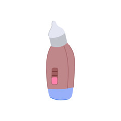suction nasal aspirator cartoon. infant flu, nose care suction nasal aspirator sign. isolated symbol vector illustration