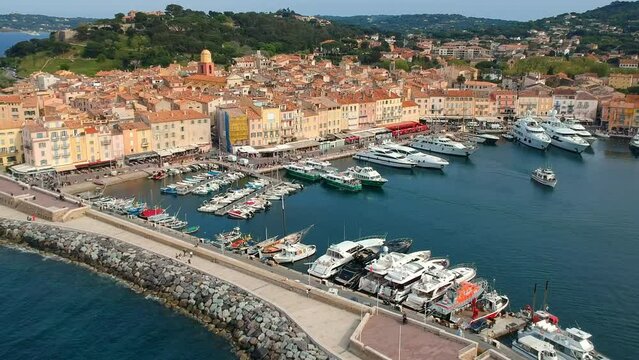 View of Saint Tropez city, Cote d'Azur, France, South Europe