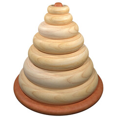 3D Wooden Toys Illustrations