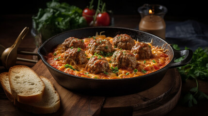 delicious hot fresh meatballs