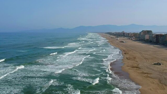 Sea coast near Perpignan, Languedoc-Roussillon, France, South Europe